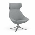 9To5 Seating High-Back Lounge Chair, w/Wings, 31inx30inx45.5in, Dove/Allum Base NTF9236LGPFDO
